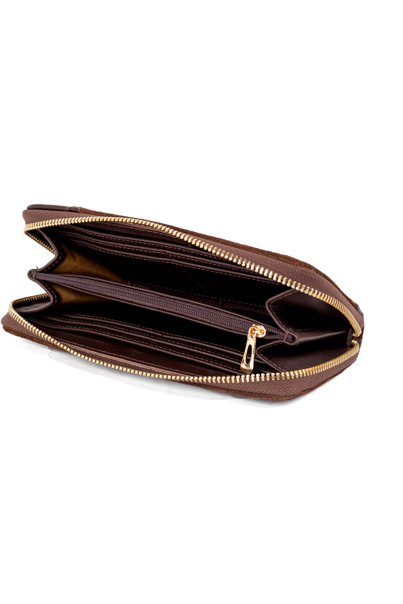 Elegant Brown Leather Wallet – ELORA by Zayaeg
