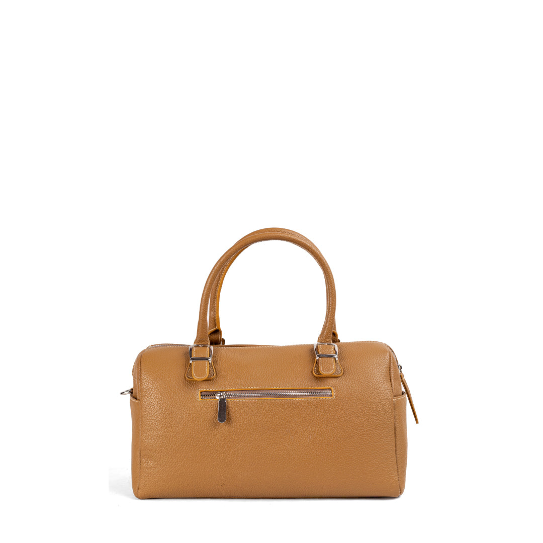SENTA Genuine Leather Beige Bag – Premium Natural Leather Handbag | Zayaeg