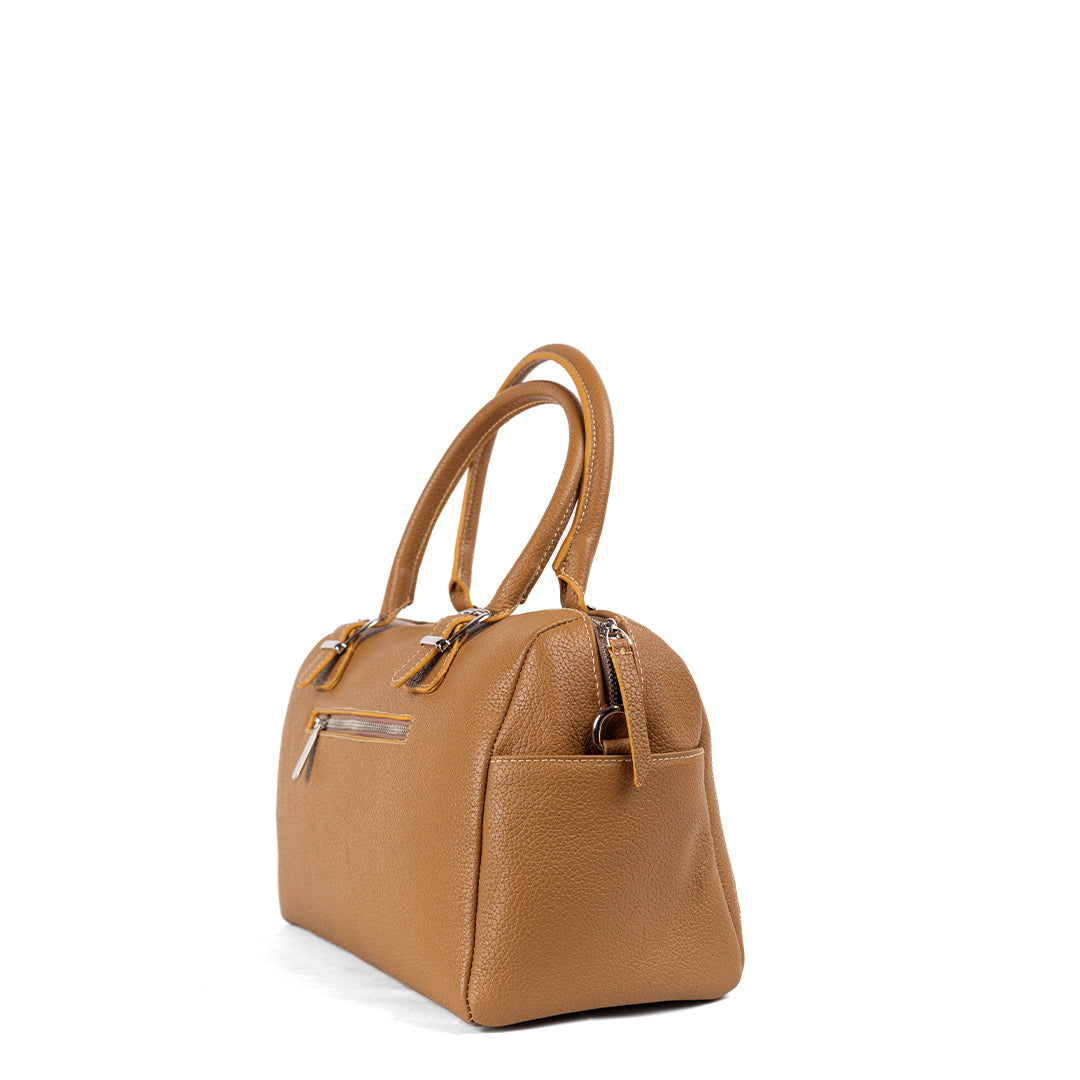 SENTA Genuine Leather Beige Bag – Premium Natural Leather Handbag | Zayaeg