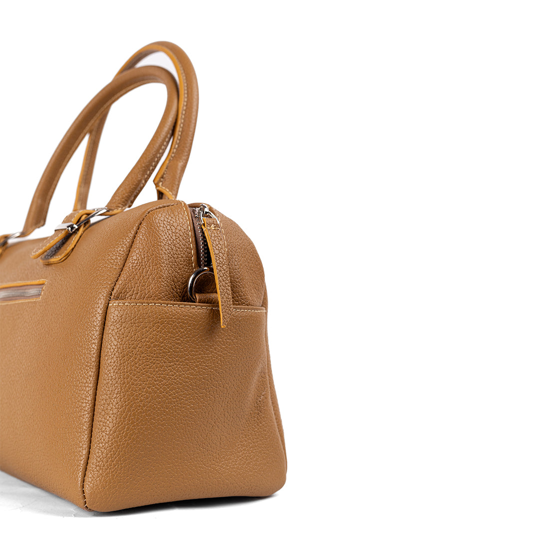 SENTA Genuine Leather Beige Bag – Premium Natural Leather Handbag | Zayaeg
