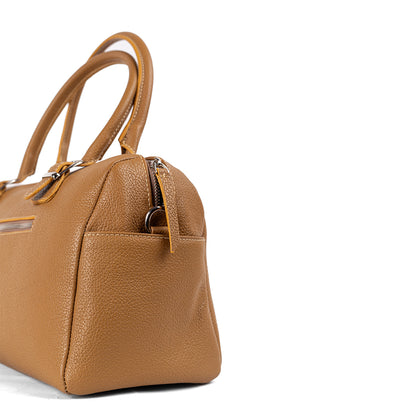 SENTA Genuine Leather Beige Bag – Premium Natural Leather Handbag | Zayaeg