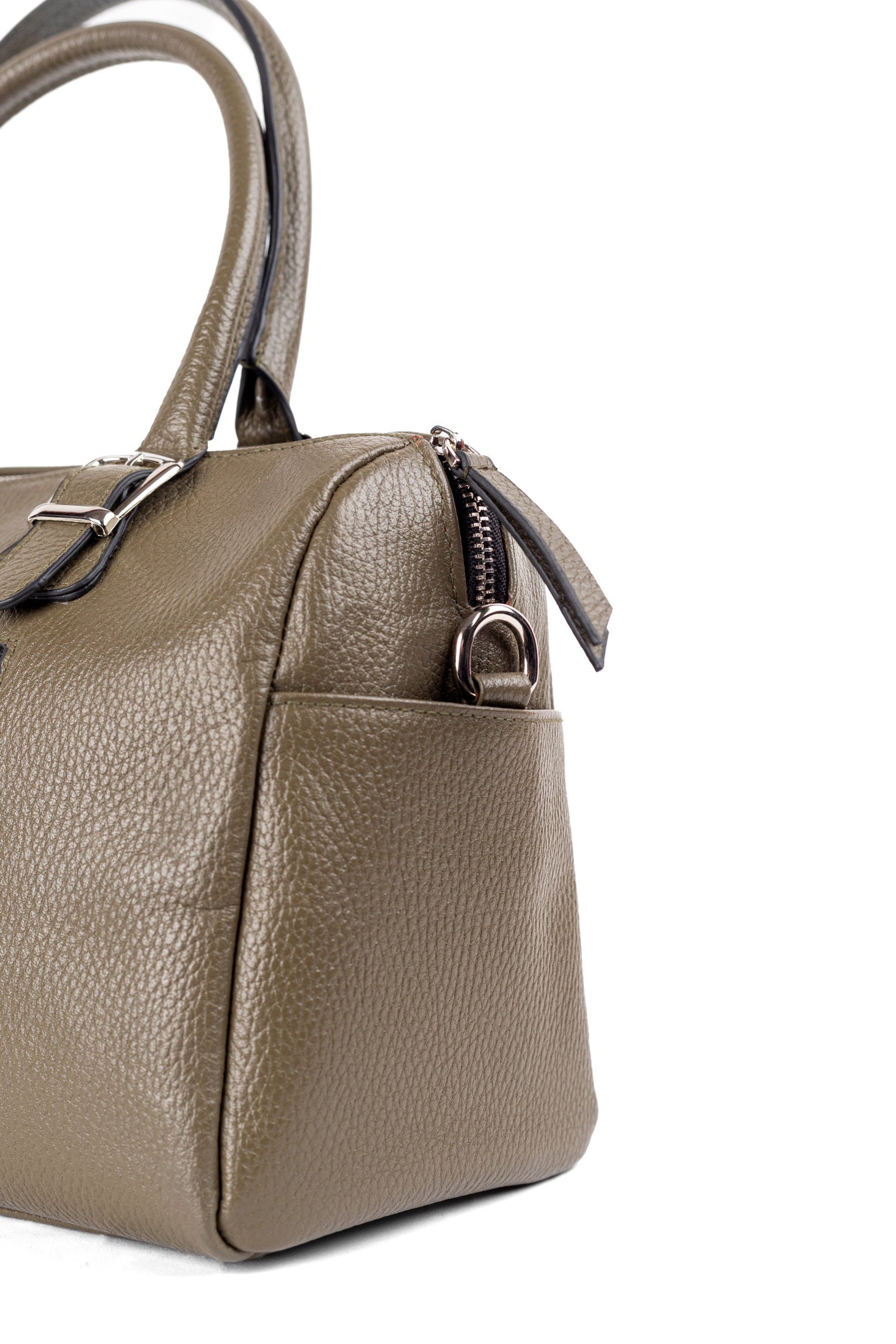 Elegant Olive Leather Purse – SENTA by Zayaeg