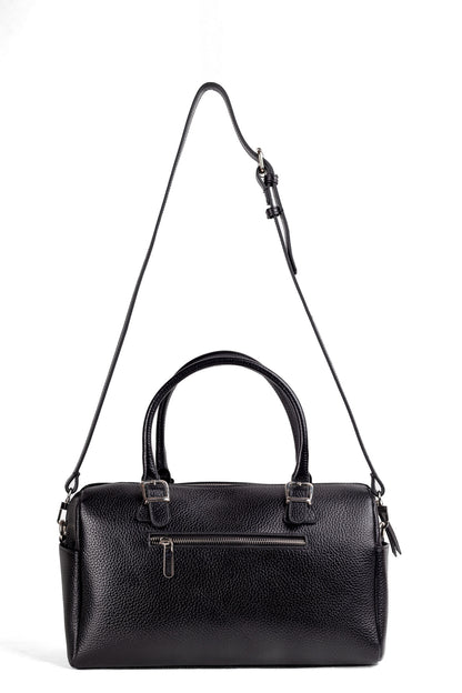 SENTA Genuine Leather Black Bag – Premium Natural Leather Handbag | Zayaeg
