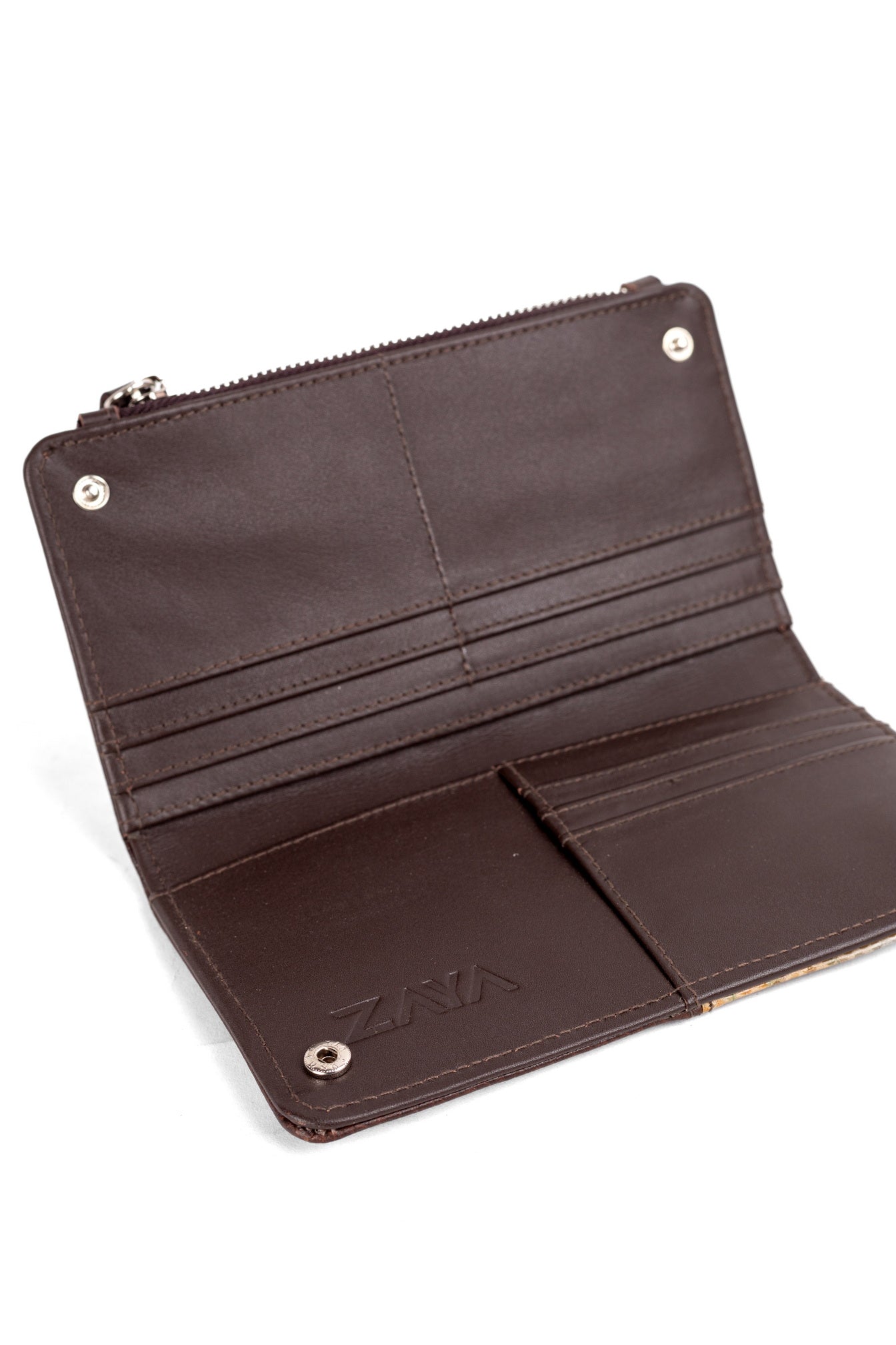 ALLURE Genuine Leather Brown Wallet – Handcrafted by Zayaeg