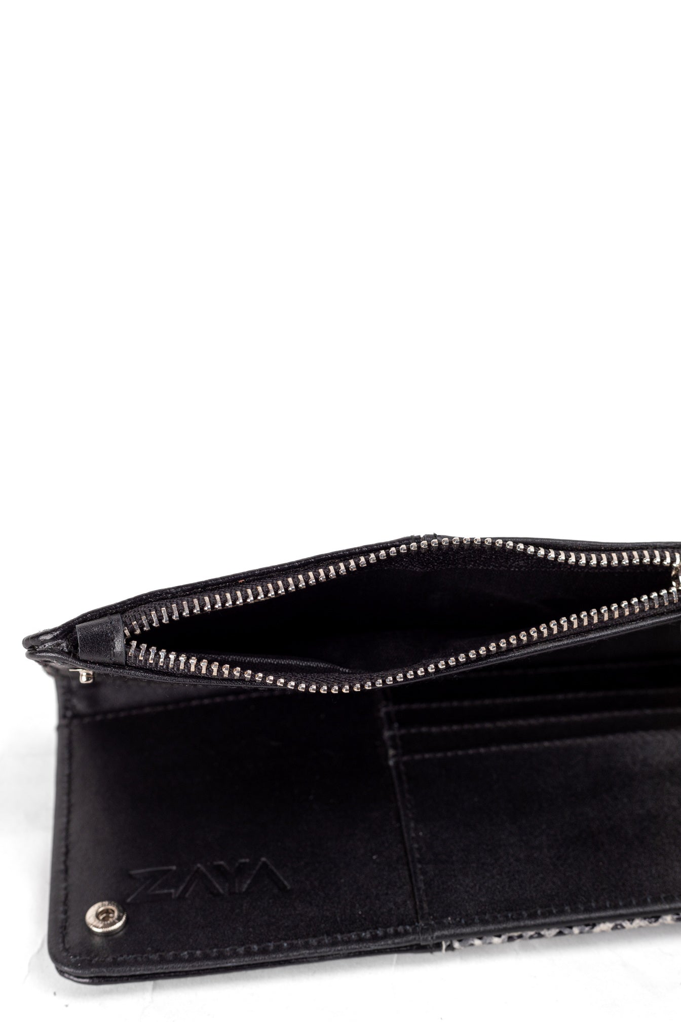 Elegant Black Leather Wallet – ALLURE by Zayaeg