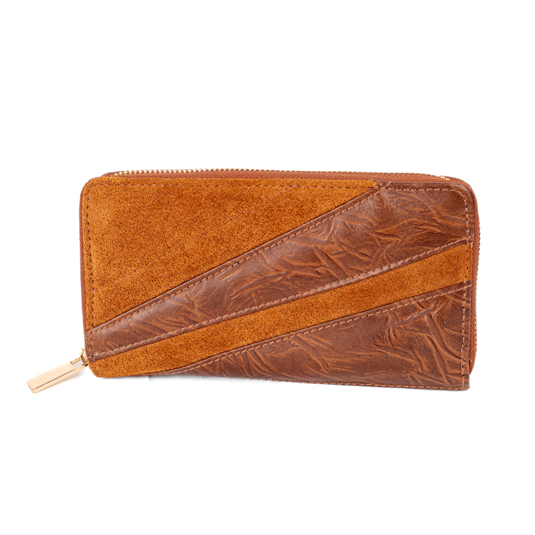 Elegant Camel Leather Wallet – ELORA by Zayaeg