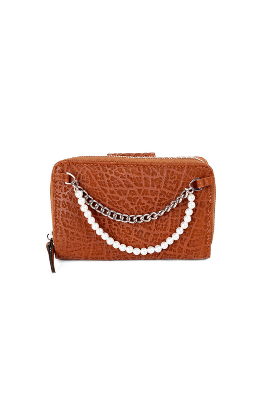 Elegant Camel Leather Wallet – VELENA by Zayaeg