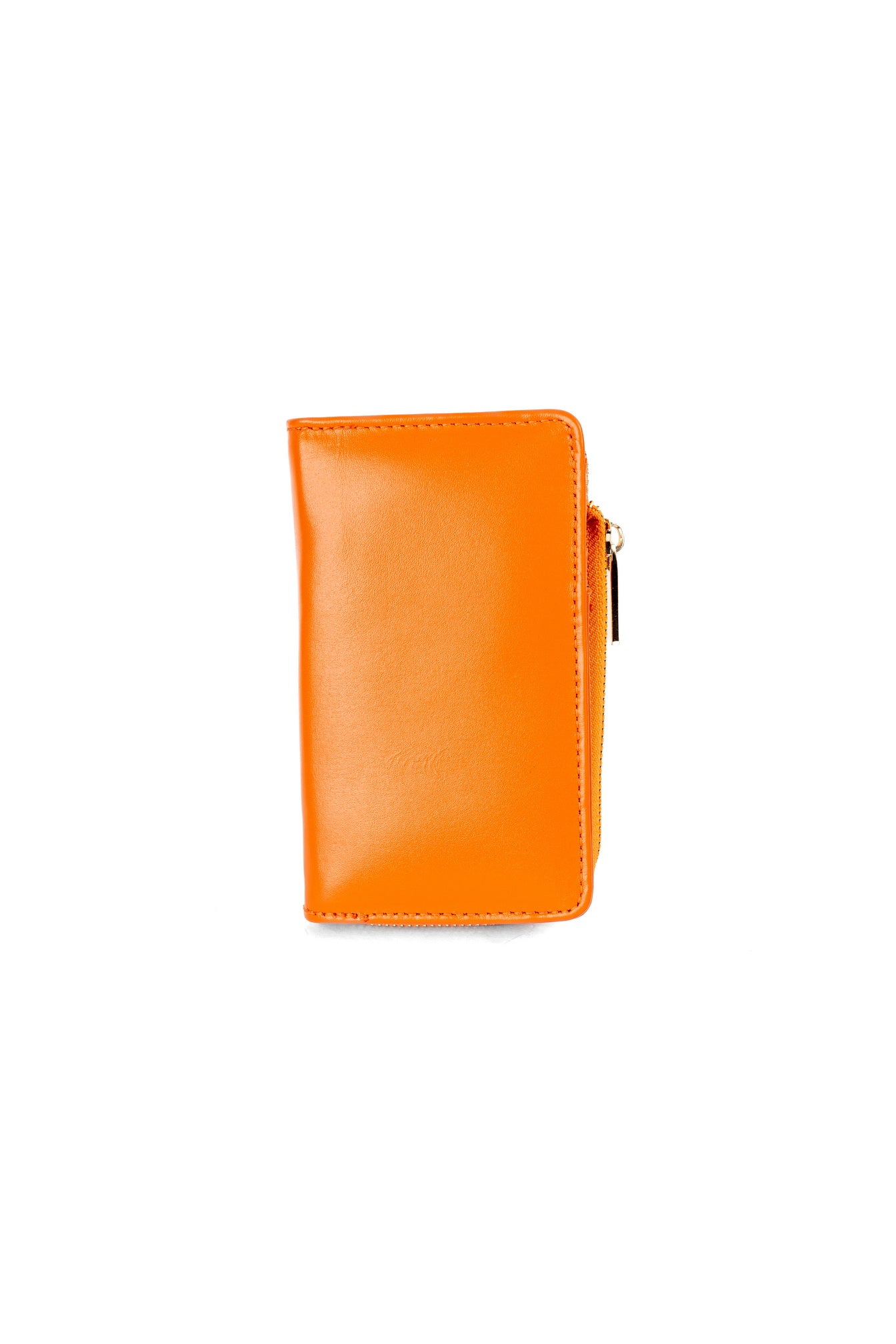 LUNA Genuine Leather Orange Wallet – Handcrafted by Zayaeg
