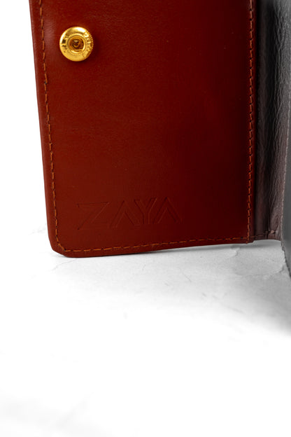 LUNA Genuine Leather Brown Wallet – Premium Natural Leather Wallet | Zayaeg