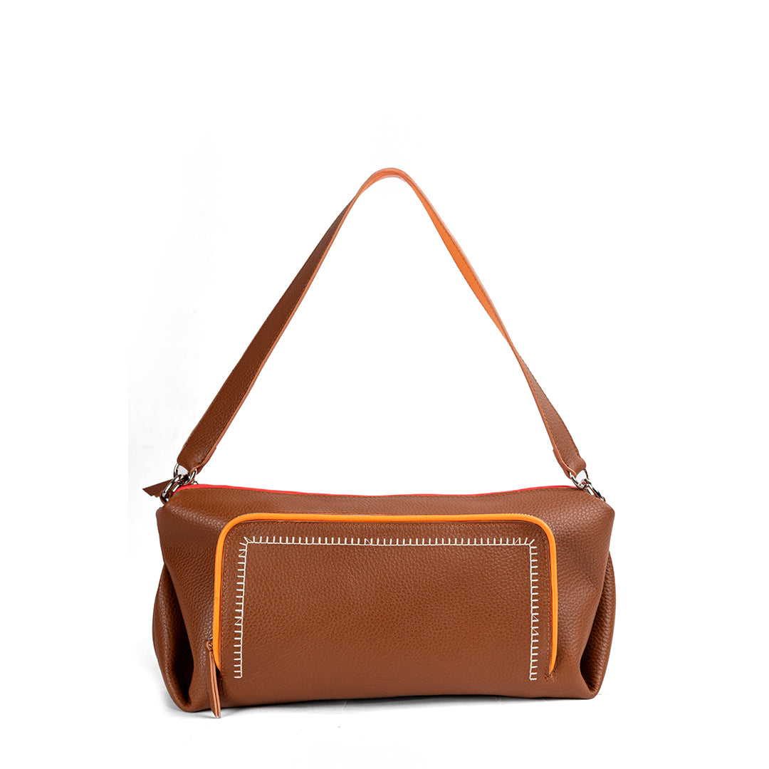 Elegant Camel Leather Purse – NIROS by Zayaeg

