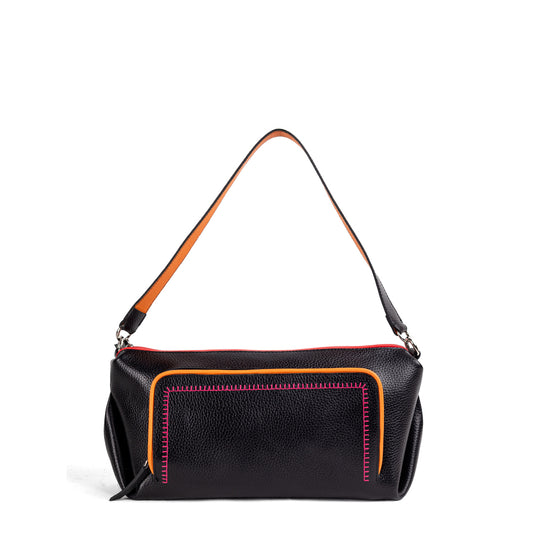 NIROS Genuine Leather Black Bag – Premium Natural Leather Handbag | Zayaeg
