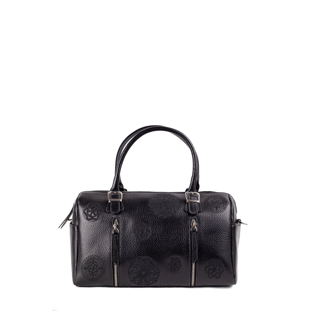 SENTA Genuine Leather Black Bag – Premium Natural Leather Handbag | Zayaeg
