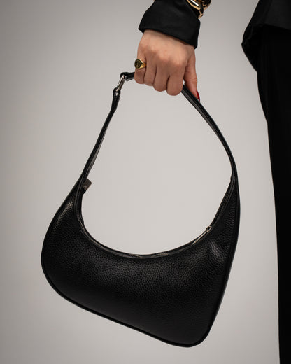 Ella Genuine Leather black Bag – Handcrafted 100% Natural Leather by Zaya