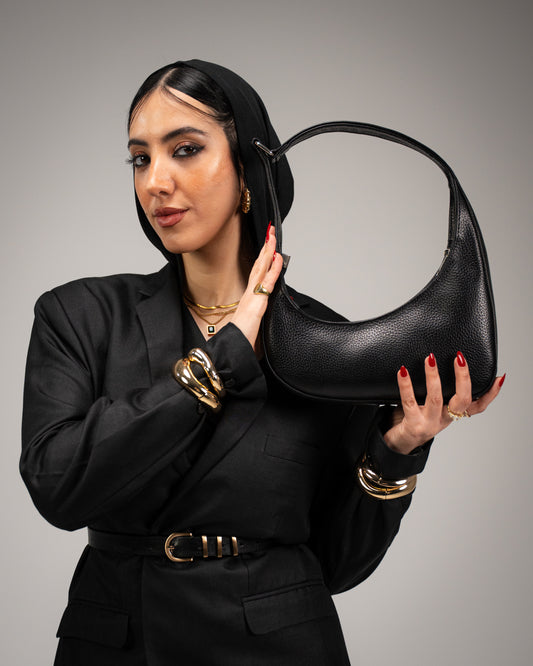 Ella Genuine Leather black Bag – Handcrafted 100% Natural Leather by Zaya