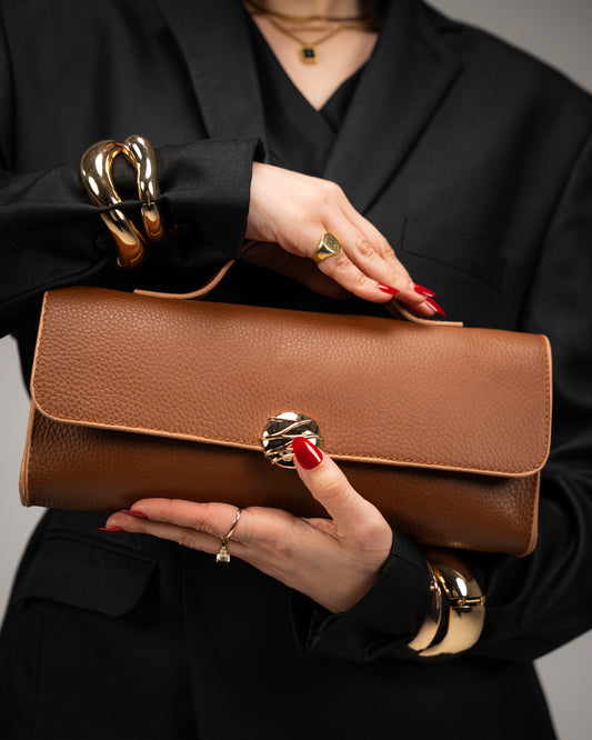 Lana Genuine Leather Camel Bag – Premium Natural Leather Handbag | Zayaeg