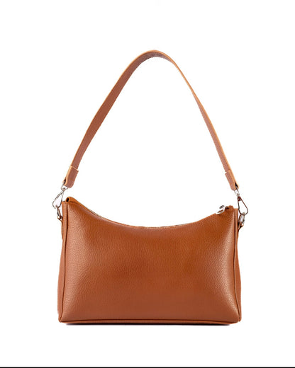 Aria Genuine Leather Camel Bag – Premium Natural Leather Handbag | Zayaeg