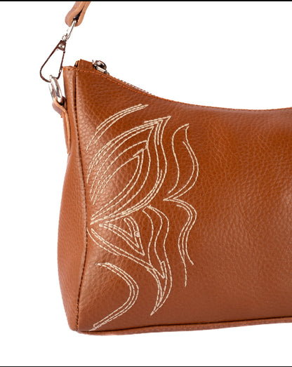 Aria Genuine Leather Camel Bag – Premium Natural Leather Handbag | Zayaeg